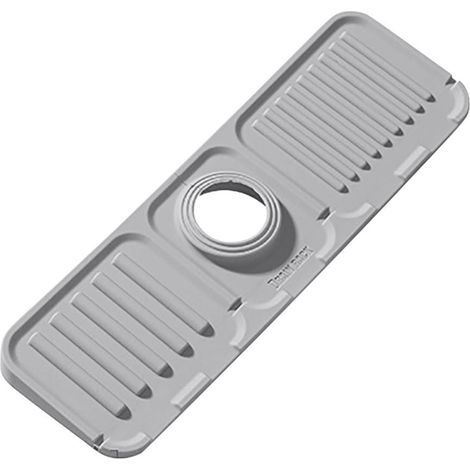 Tapis De Drainage - Pour Évier Et Lavabo - En Gel De Silice - 32,3 X 10 X 1,5 Cm - Anti-Éclaboussures Robinetterie - 1 Pièce (1/2)
