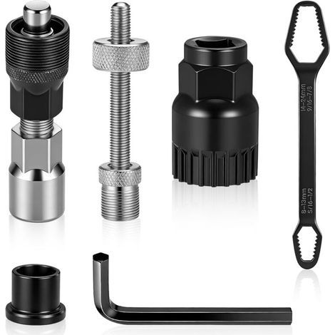 Kurbelabzieher für Fahrräder, Tretlagerwerkzeug, Tretlagerwerkzeug-Set und Kurbelabzieher, 16-mm-Schlüssel zum Entfernen von Fahrradkurbeln (1/5)