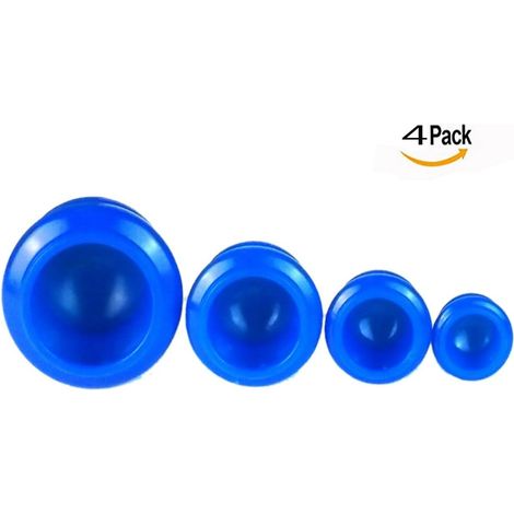 4 Pcs Silicone Vacuum Cupping Cups Set, Vacuum Bombement Tasse Et Ventouse Pour Draguer Le Méridien, Soulager Les Rhumatismes, Réduire La Fatigue, Façonner Le Corps MINKUROW (1/5)