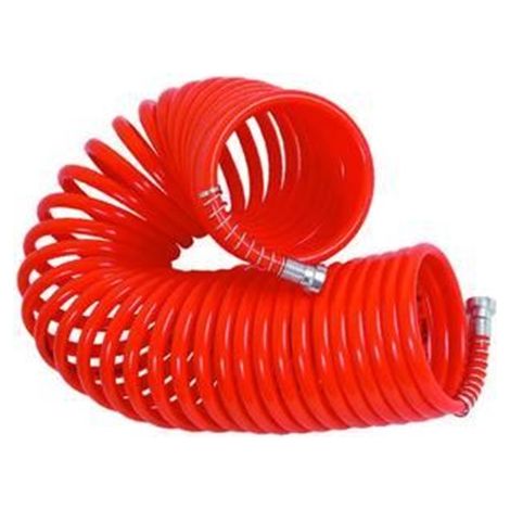TUBO A SPIRALE PER COMPRESSORI CON ATTACCHI RAPIDI  - ø mm.6x8 mt.30  FER 449113