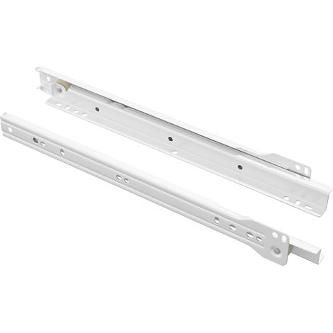 Schubladenschiene 2 pcs Weiß 300 mm Stahl vidaXL