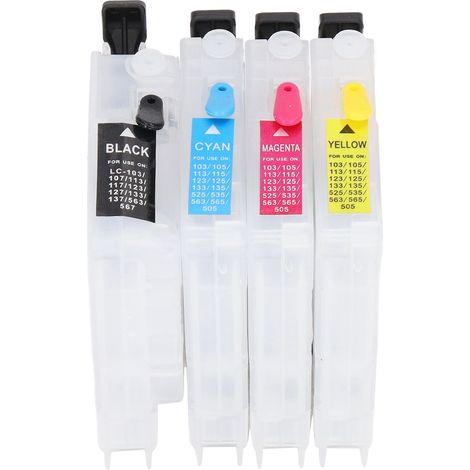 Cartouche d'encre rechargeable 4 couleurs pour imprimante jet d'encre LC103 avec puce permanente