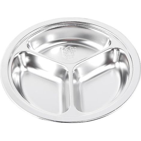1 assiette ronde compartimentée