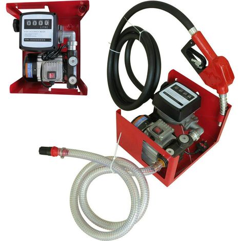 Bomba de gasóleo (60 L/min, 550 W, con mangueras y pistola de combustible, 220 V) (1/3)