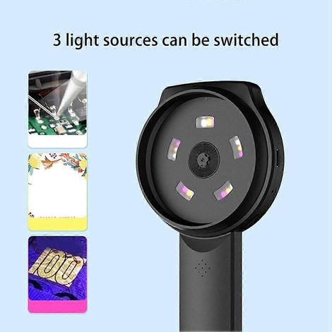 Microscope numérique portable avec écran IPS de 2,8 pouces, loupe grossissante 1000x de 2 mégapixels, éclairage et 4 boutons de zoom. (1/3)