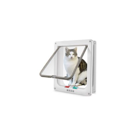 Tigrezy – Chatière grande pour chats et petits chiens – Taille extérieure 28cm x 24.9cm – Verrouillage 4 voies – Matériau ABS résistant aux intempéries