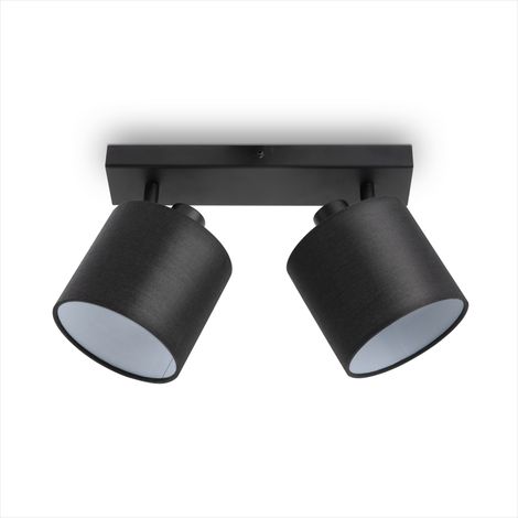 Paco Home Lámpara De Suspensión LED Colgante De Techo Salón Comedor Dormitorio Uni E14 Negro - Blanco, Lámpara de pared 2xE14