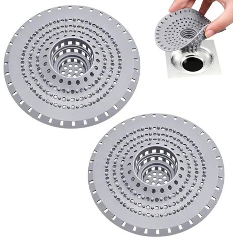 2 Silikon-Siphonfilter: Silikon-Haarfilter, Saugnapf-Duschfilter, universeller Haarfilter, Siphonfilter, Duschfilter für Badewanne, Waschbecken und Küche, Filter zur Vermeidung von Haaren und Gerüchen (1/5)