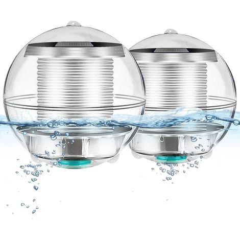 Lampes de Piscine, Solaire Flotteur de Piscine Lumière 7 Couleurs Changement Éclairage pour Plan d'eau led pour le Jardin (2 PIÈCES) (1/5)