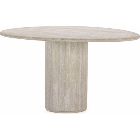 Table de salle à manger en marbre travertin - Naturel (1/3)