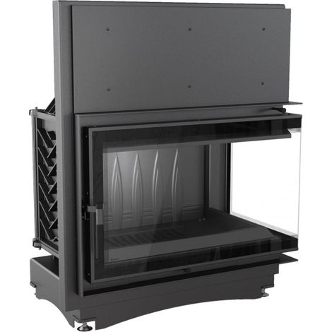 Inserto para chimenea OLIWIA 18 DECO cristal en el lado derecho (1/4)