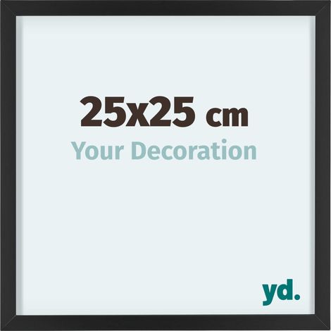 yd. - Cadre photo 25x25 - Noir - Aluminium - Virginia (1/5)