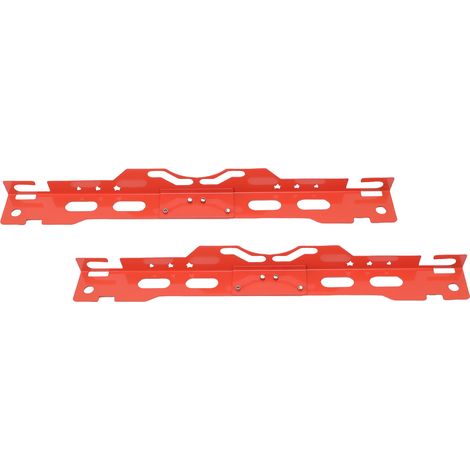 2 plaques d'alignement de pincement en acier allié avec 2 rubans à mesurer et trous de suspension pour un rangement mural facile (orange). (1/5)