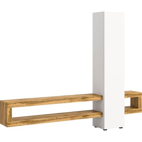 Loft système d'étagères 1 porte 2 compartiments blanc. (1/5)