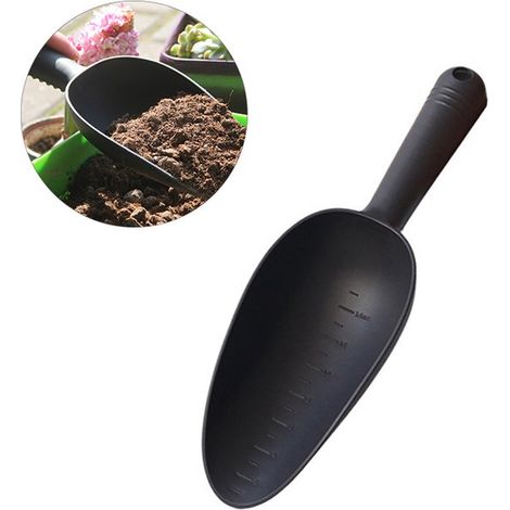 Gartenkelle Pflanzkelle Pflanzspaten Kunststoff Gartenkelle Rutschfester Griff 30 x 9 cm Gartengerät Mit Skala zum Auflockern von Erde, Umgraben, (1/5)