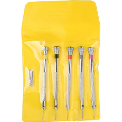 5 tournevis fendus de précision pour réparation de bijoux, montres et lunettes - Kit d'outils de précision (1/5)