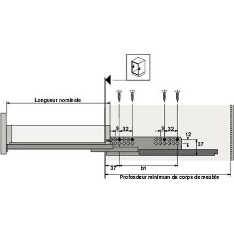 QUADRO V6+/620/9.5 PUSH TO OPEN - 9 143 447 - HETTICH