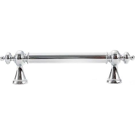 Poignée de placard/tiroir/porte de luxe style français, couleur argent - 96 mm (1/5)