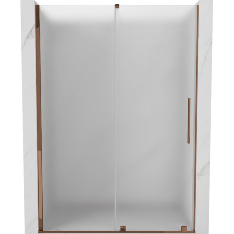 Porte de douche coulissante Mexen Velar 160 cm, givre, or rose - 871-160-000-31-60 (1/5)