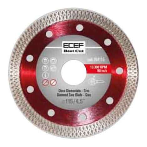 DISCO DIAMANTATO PER GRES 'TURBO' Ø 115x1,3 mm - ECEF