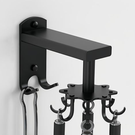 Portautensili da cucina autoadesivo da parete per appendere pentole, padelle, spatole, cucchiai e altri utensili include 8 ganci rimovibili e 2 ganci robusti.