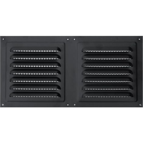 Grille de ventilation extérieure - 15 x 30 cm - Grille à lamelles et s (1/4)