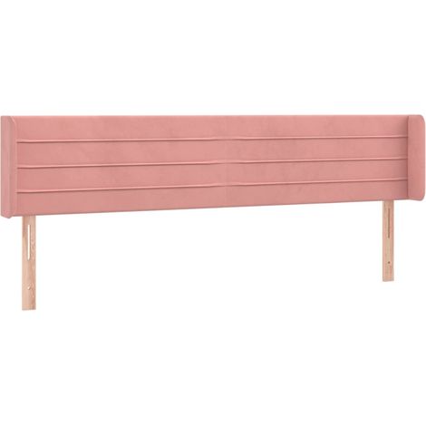 Maison Exclusive - Testiera ad Orecchio Rosa 203x16x78/88 cm in Velluto