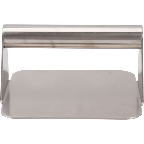 Presse à hamburgers professionnelle manuelle en acier inoxydable, réglable, antiadhésive, pour la cuisson du bœuf, des légumes et des hamburgers. Dimensions : 14,3 x 14 x 7,5 cm / 5,6 x 5,5 x 3 pouces (1/5)