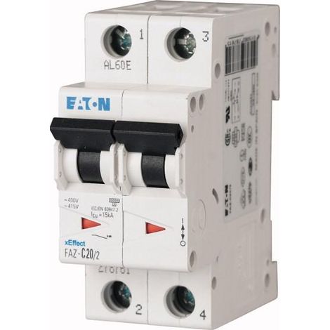 Disjoncteur FAZ 2P 1,5A 15kA (IEC/EN 60947 2) cbe B 000278720 EATON FAZ B1,5/2