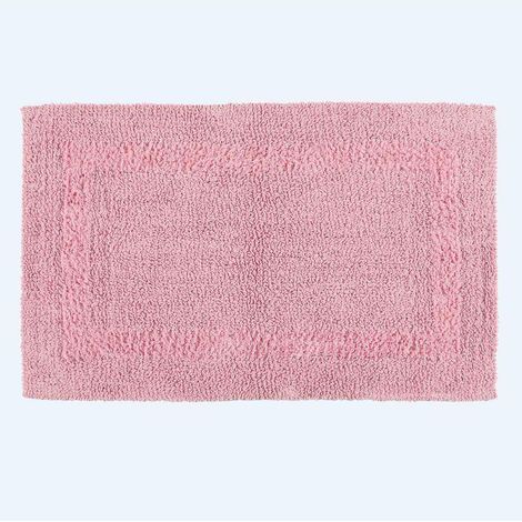 HOMESCAPES Badematte rosa 50x80 cm aus 100% Baumwolle (1/5)