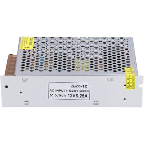 FENOPLASTICATransformateur d'alimentation à découpage S-75-12 en alliage d'aluminium, protection contre les surcharges, large application. (1/3)
