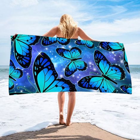 Serviette De Plage - Microfibre - Extra Large 180 X 100 Cm - Séchage Rapide - Pour Plage Jardin Piscine - 1 Pièce (1/3)