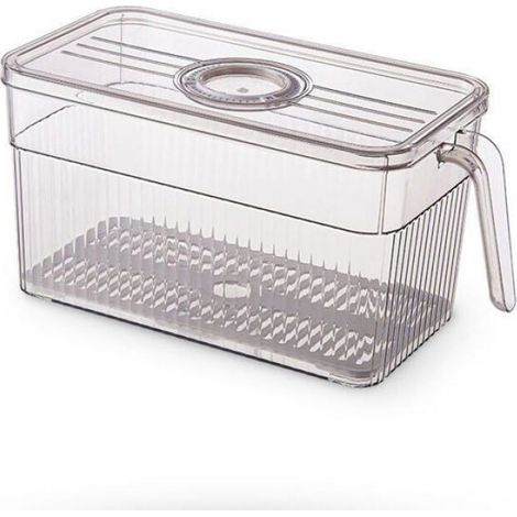 Boite Rangement Frigo Lot de 1 Bote de Rangement Frigo avec Couvercle et Poigne Bac Rangement Frigo Fruit et Lgumes Odipie (1/4)