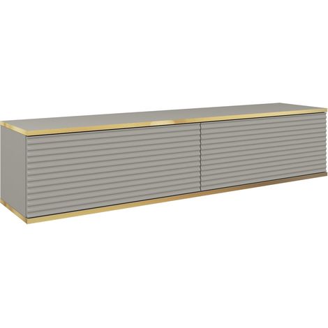 AX LIVING TV Hängeschrank Orkis MDF 135 cm Modern Funktional Grau