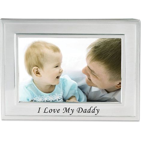Cadre photo plaqué argent I Love My Daddy 15,2 x 10,2 cm (1/2)
