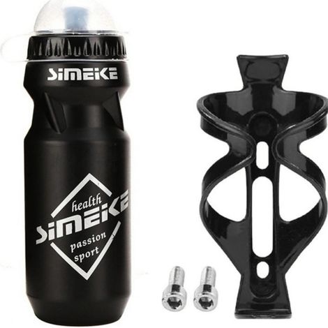 (noir) Porte-bouteille De Vlo Avec Bouteille D'eau De Vlo De 750 Ml, Bouteille D'eau De Sport De Haute Qualit Sans Bpa Pour Vlo/vtt/vlo De Route, (1/5)