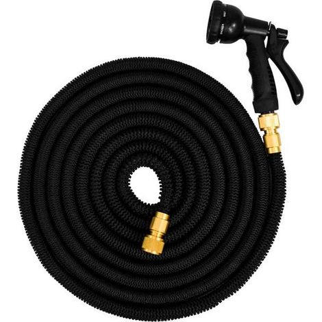 Tuyau pour Arroser élastique Magic Hose extensible 3 fois sa longueur de 5m à 15m + Pistolet d'Arrosage connecteurs en laiton (1/5)