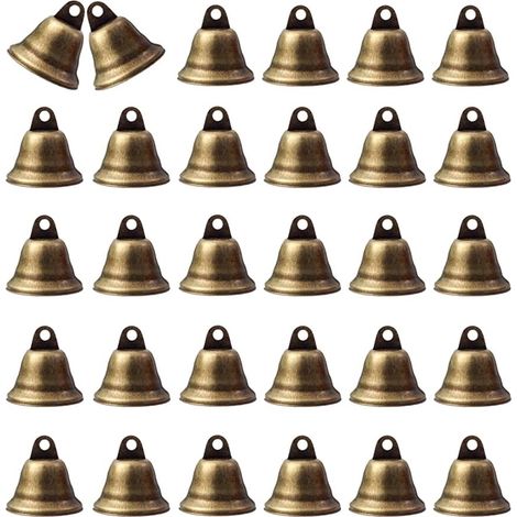 Pamtns 30 Pièces Petite Clochette Vintage Bronze Vintage Vintage Bronze Jingle Bells Cloches Vintage En Bronze Mini Clochette Cloche En Bronze Cloches Artisanales Petites Clochettes (1/5)
