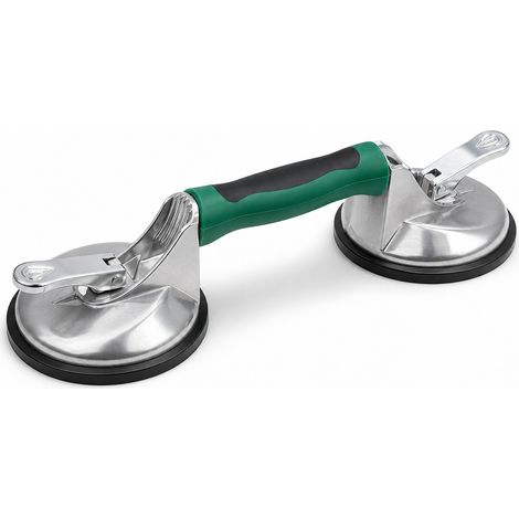 Ventouse double en aluminium pour verre et carrelage 90 kg (1/5)