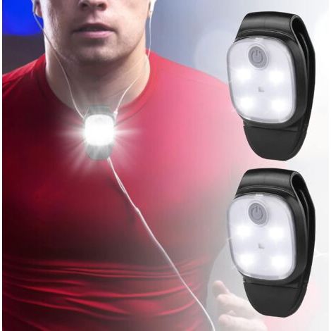 2 Pièces Lampe à Pince LED, Réfléchissants Lampe à Pince Rechargeable USB, 4 Modes D'Éclairage, Mini Lampe Frontale pour La Course en Plein Air, Le Jogging, la Pêche (1/5)