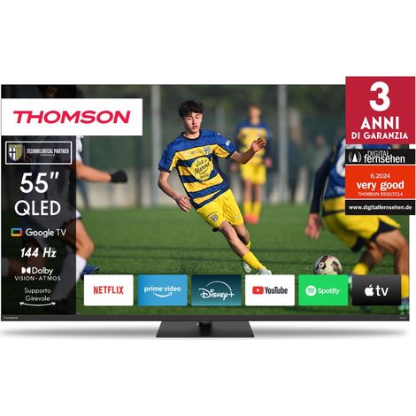 Thomson 55QG7C14 TV 139,7 cm (55") 4K Ultra HD Smart TV Wi-Fi Nero
