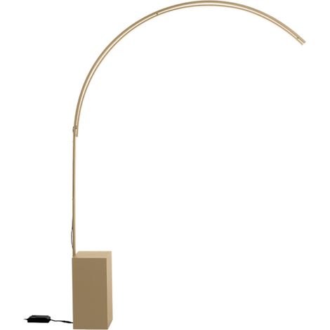 Lampada piantana LED BIBLIO in metallo verniciato Oro 142x215 cm (1/4)