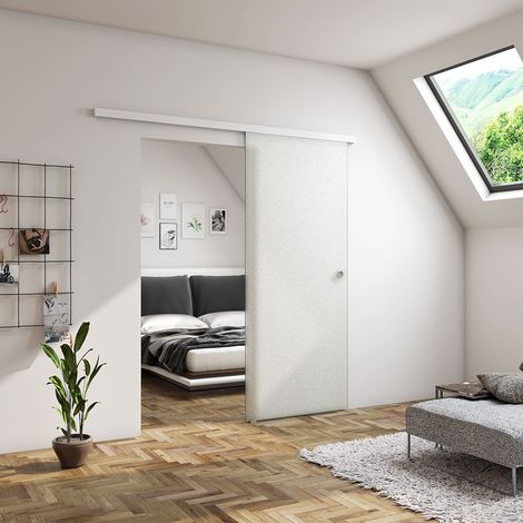 1000mm Width Indoor Sliding Glass Door 8mm Tempered glass Aluminum-alloy rail Kit (1/5)