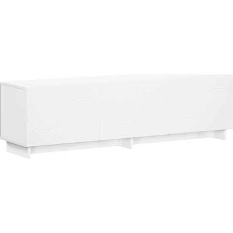 Soporte de TV 140 x 34,5 x 40 cm Blanco Madera de ingeniería vidaXL (1/5)