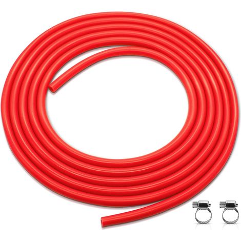 Durite Dépression - 3 Mètres - Silicone Rouge - ID 4mm OD 8mm - Résistant Chaleur Froid - Auto Industrie (1/5)