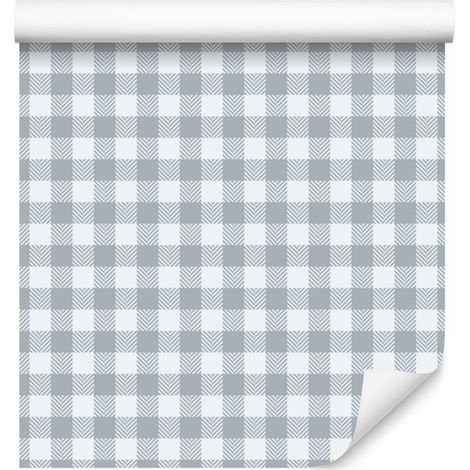 Carta da parati in tessuto con motivo grigio chiaro, centro grigio chiaro 50x1000 cm (1/5)