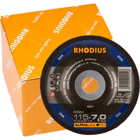 Disco abrasivo 115x7x22 mm 25 pz rodio