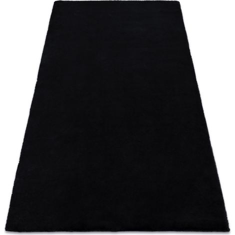 Teppich BUNNY schwarz IMITATION VON KANINCHENPELZ black 160x230 cm