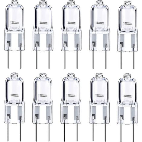 10 ampoules halogènes G6.35 à 2 broches, 12 V, 35 W, blanc chaud 2700 K, pour lustres, spots sur rail, éclairage paysager, lampes de bureau L (1/5)