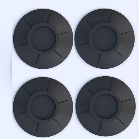 4 Pièces Tapis Anti Vibration Machine Laver, Lave Linge Anti Vibration, Coussinets Pieds de Machine Laver, Sèche Linge Caoutchouc Coussinets, pour Lave Linge Sèche Linge Anti Vibrant (noir) (1/5)
